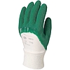 Mártott zöld krepp latex, erős, érdes, szellőző kézhát