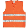 Fluo jól láthatósági mellény, 2 keresztcsík