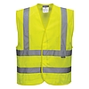 Hi-Vis mellény fekete betétekkel