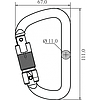 Kratos - Karabíner acél 23 mm nyílással